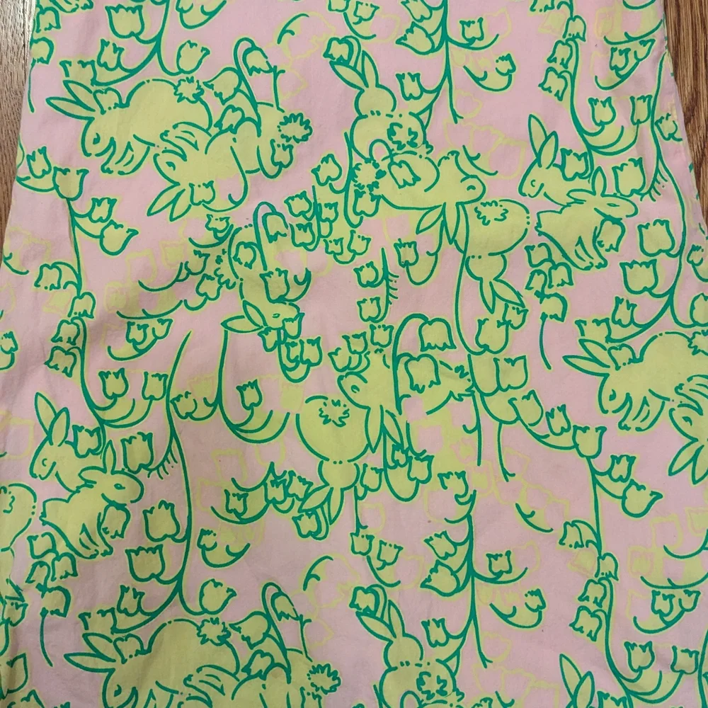 Lilly Pulitzer Pink and Green Rabbit Dress - Picture 2 of 4